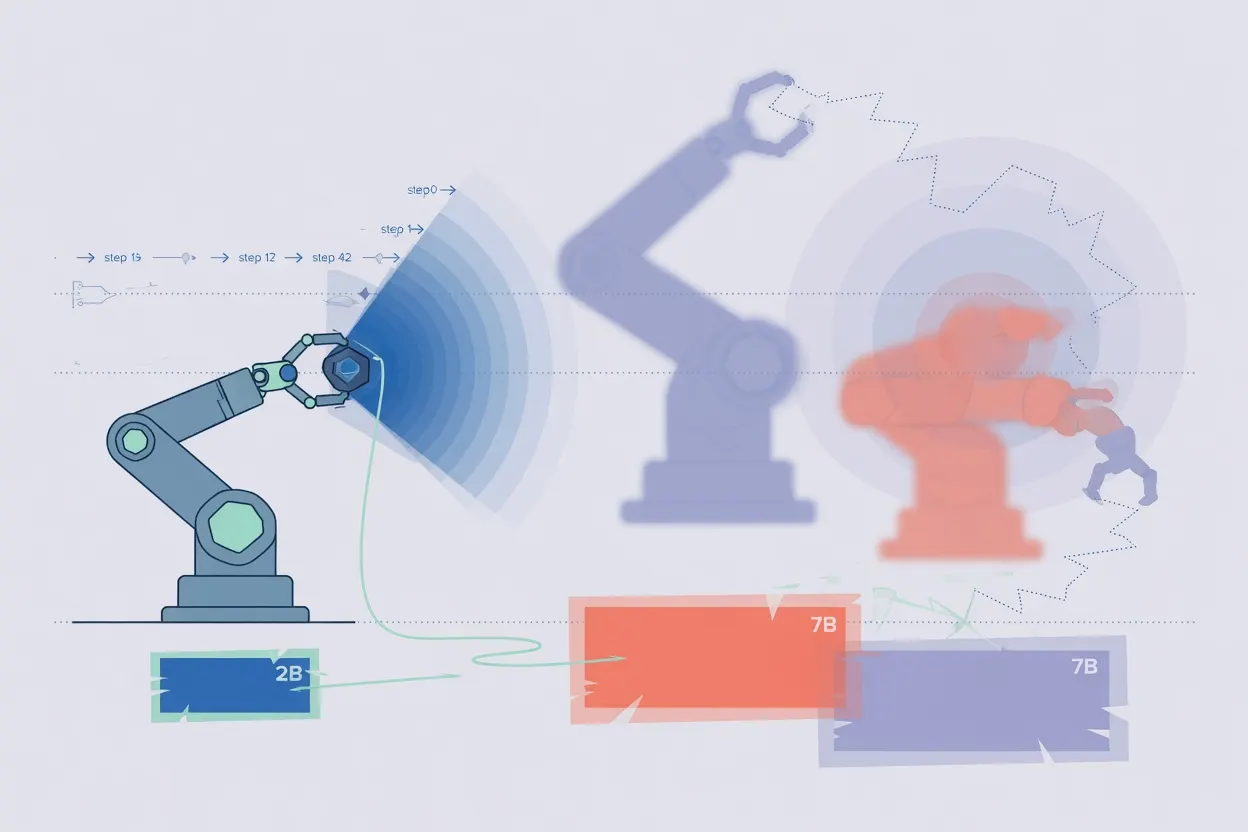 A 2B-Parameter Robot Model Outperforms 7B Rivals on Long Tasks
