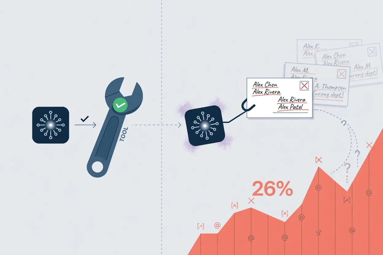 AI Agents Pick the Right Tool, Then Email the Wrong Alex