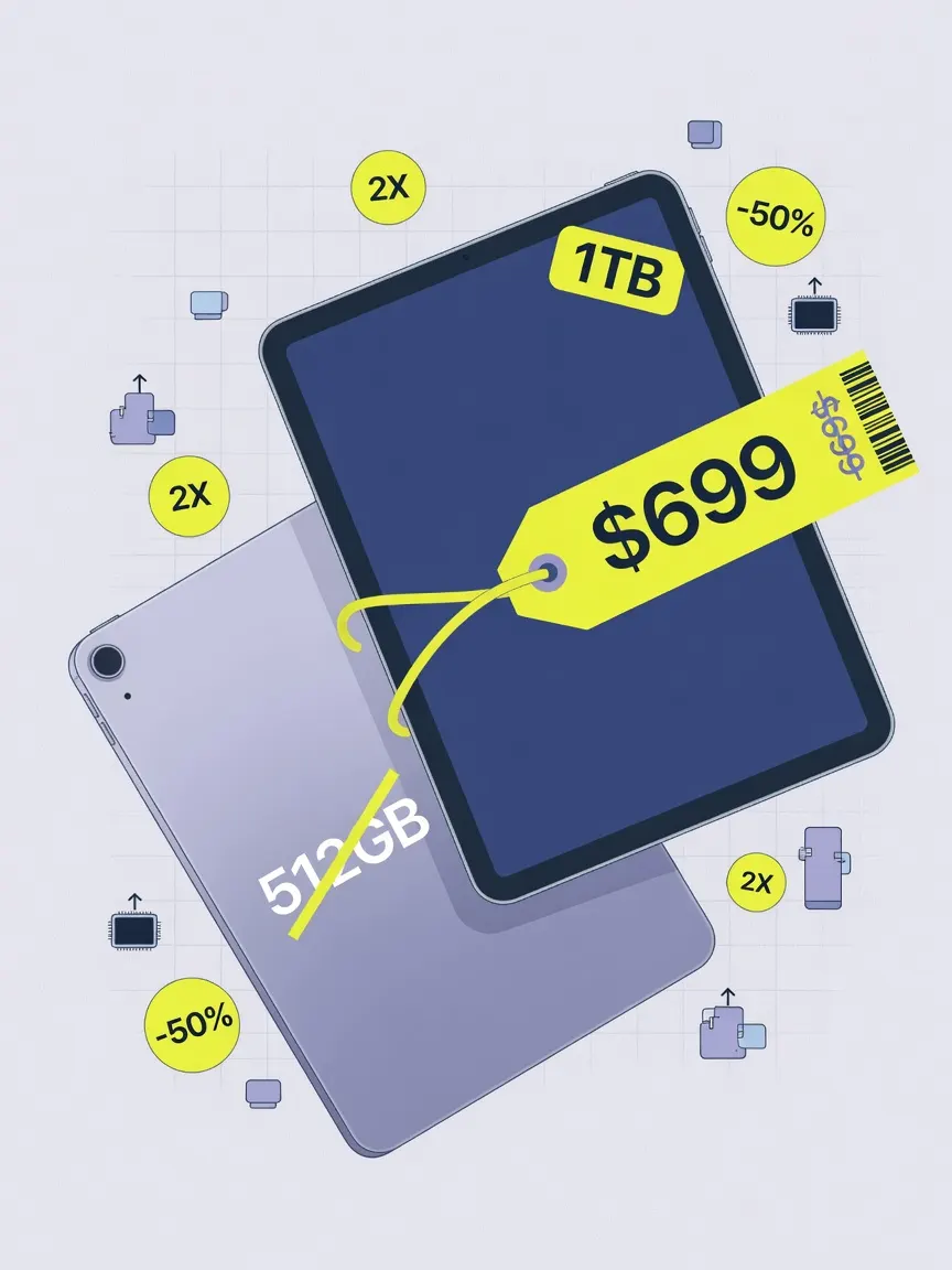 Amazon offers 1TB iPad Air for $699, matching Apple’s 512GB price