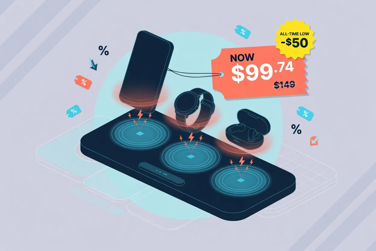 Anker Prime 3-in-1 Wireless Charger Hits $99.74 in Prime Day Sale