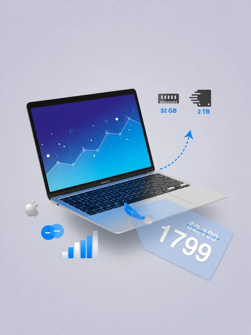Apple's 13.6-inch MacBook Air drops to $1,799 with max specs
