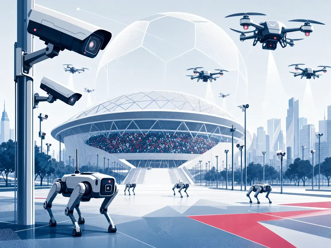 Autonomous robots and AI cameras deployed for 2026 World Cup security