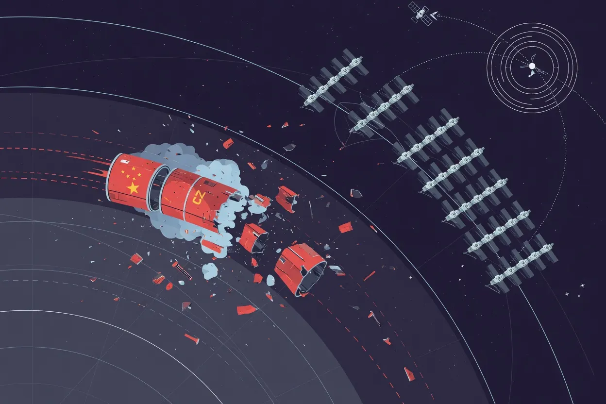 Chinese rocket stage breaks up near Starlink constellation