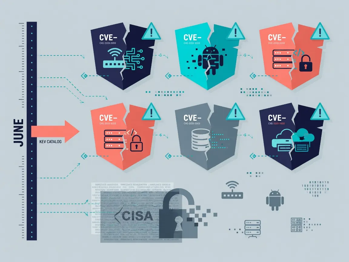 CISA adds six new exploited CVEs to KEV catalog in June
