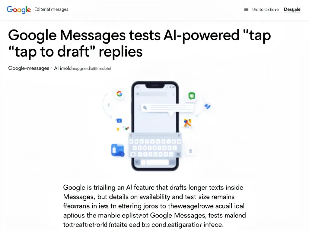 Google Messages tests AI-powered “tap to draft” replies