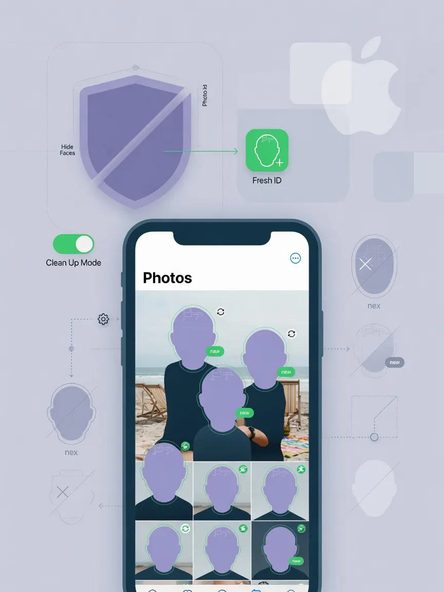 iOS 27 Clean Up tweak replaces blurred faces with new ones