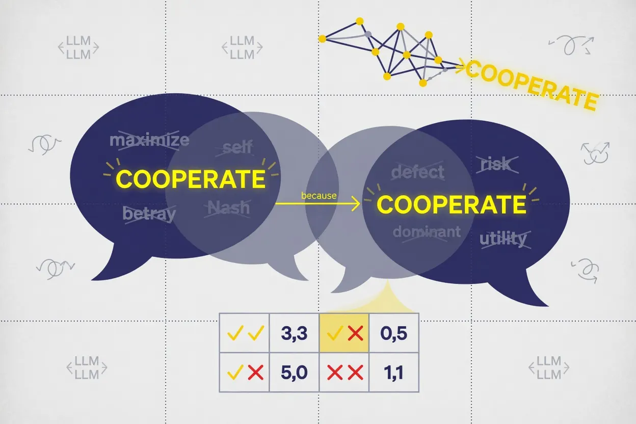 LLMs Cooperate in Prisoner's Dilemma Because of One Word