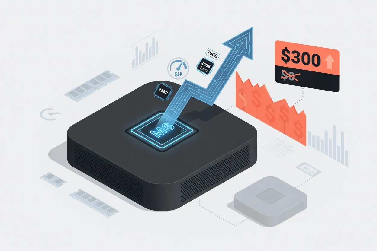 M6 Mac Mini Gets Faster, But Costs $300 More Than the M4