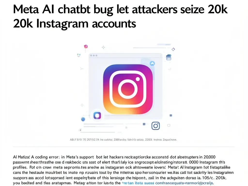 Meta AI chatbot bug let attackers seize 20k Instagram accounts