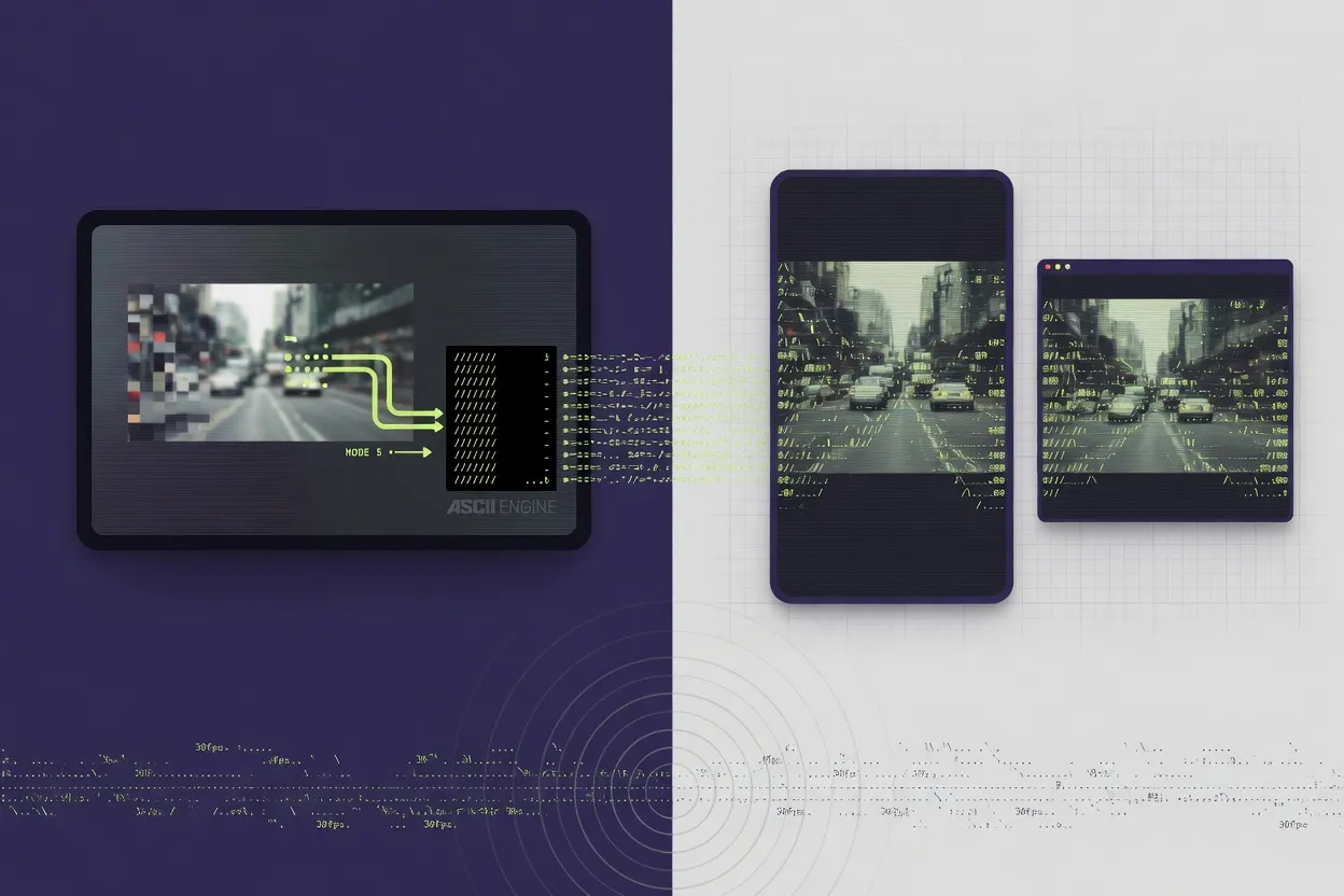 Mode 5 Rendering ships real-time ASCII video engine at 360p/30 fps
