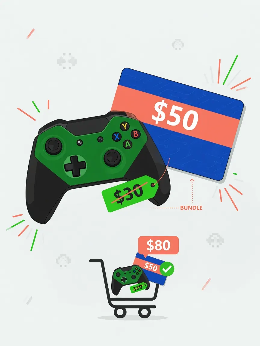 Newegg Bundles Xbox Controller With $50 Gift Card for $80