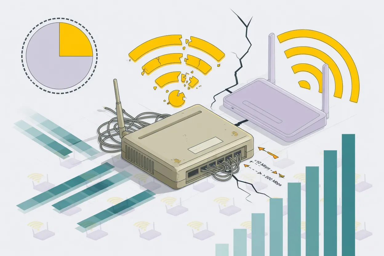 One third of broadband users still on 20-year-old Wi-Fi routers