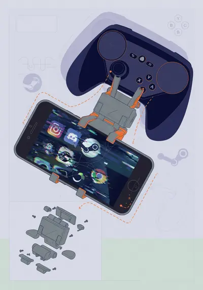 Someone Built a Phone Mount for Steam Controllers
