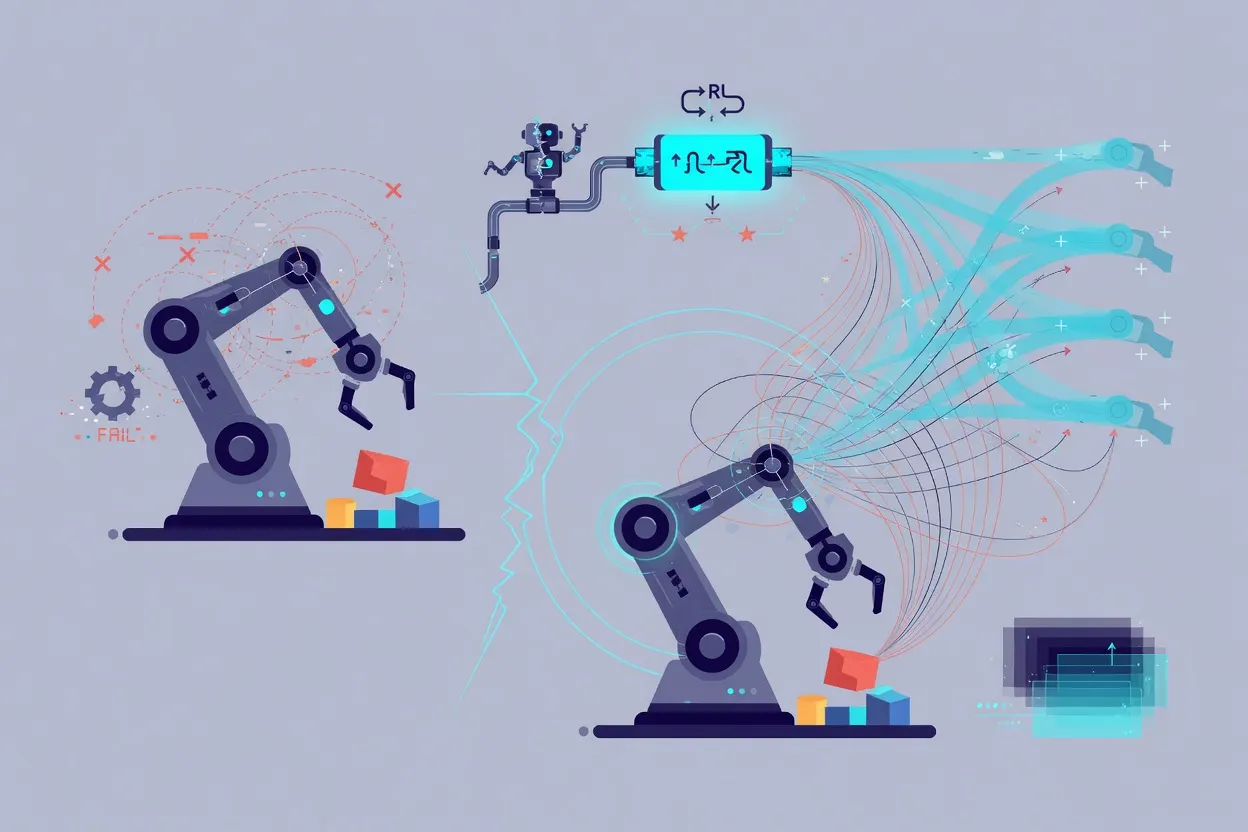 SynthDemo-RL Rescues Failing Robot Tasks Without Human Demos