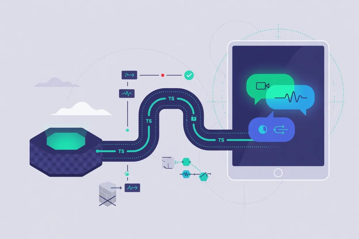 Tailscale lets an iPad join a VPN for WebRTC debugging
