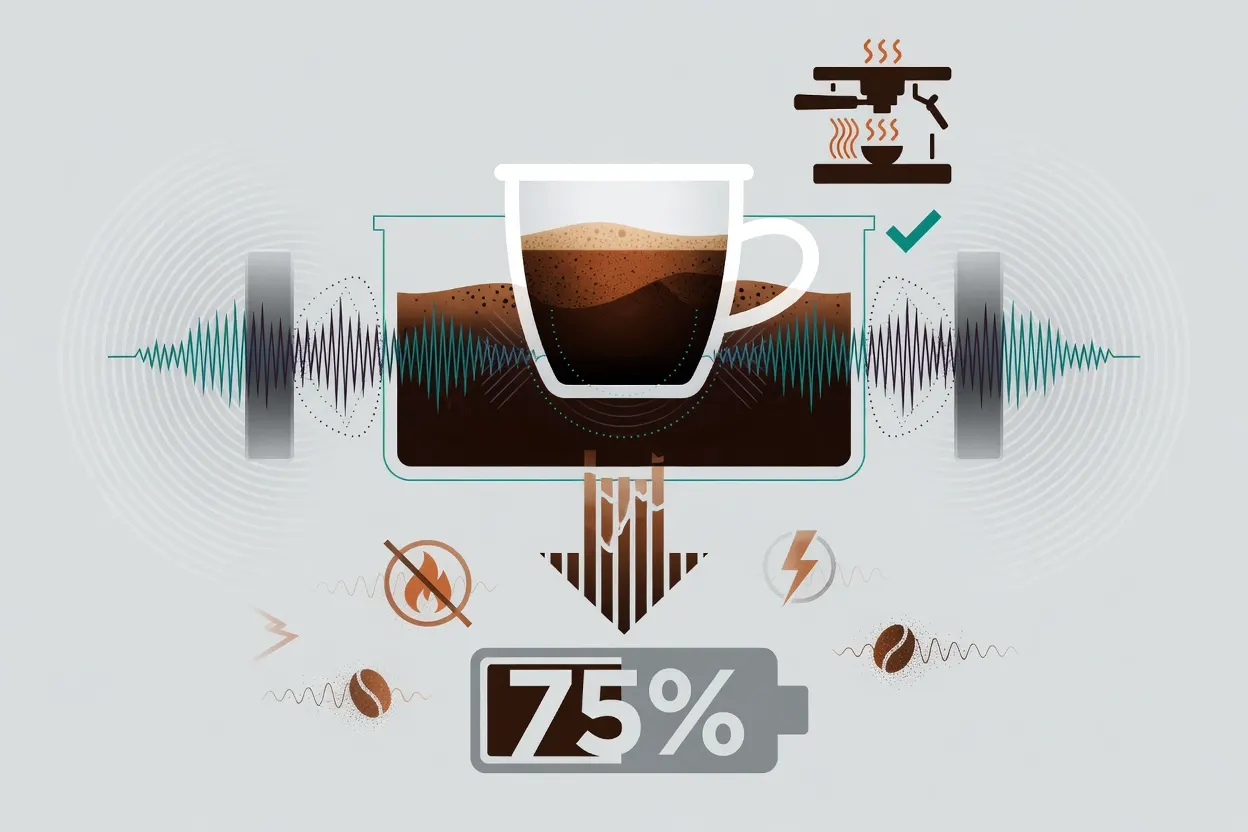 Ultrasonic espresso cuts brewing energy by up to 75%