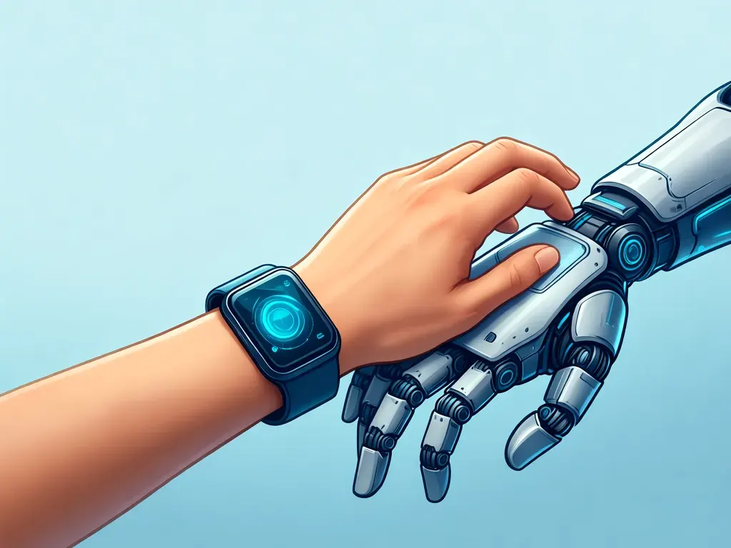 Ultrasound wristband reads finger motions, drives robot hand live