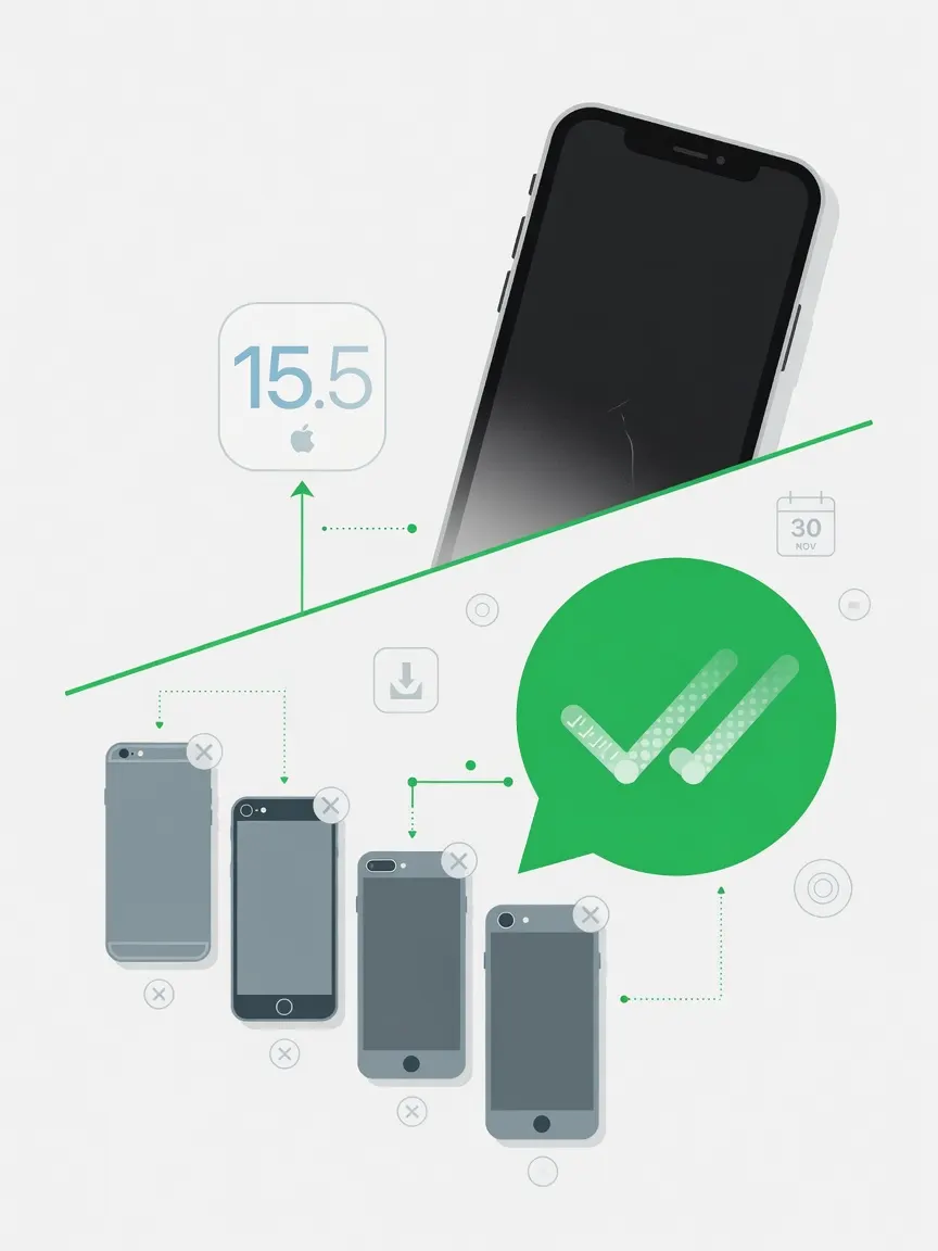 WhatsApp raises iOS minimum to 15.5, older iPhones need update